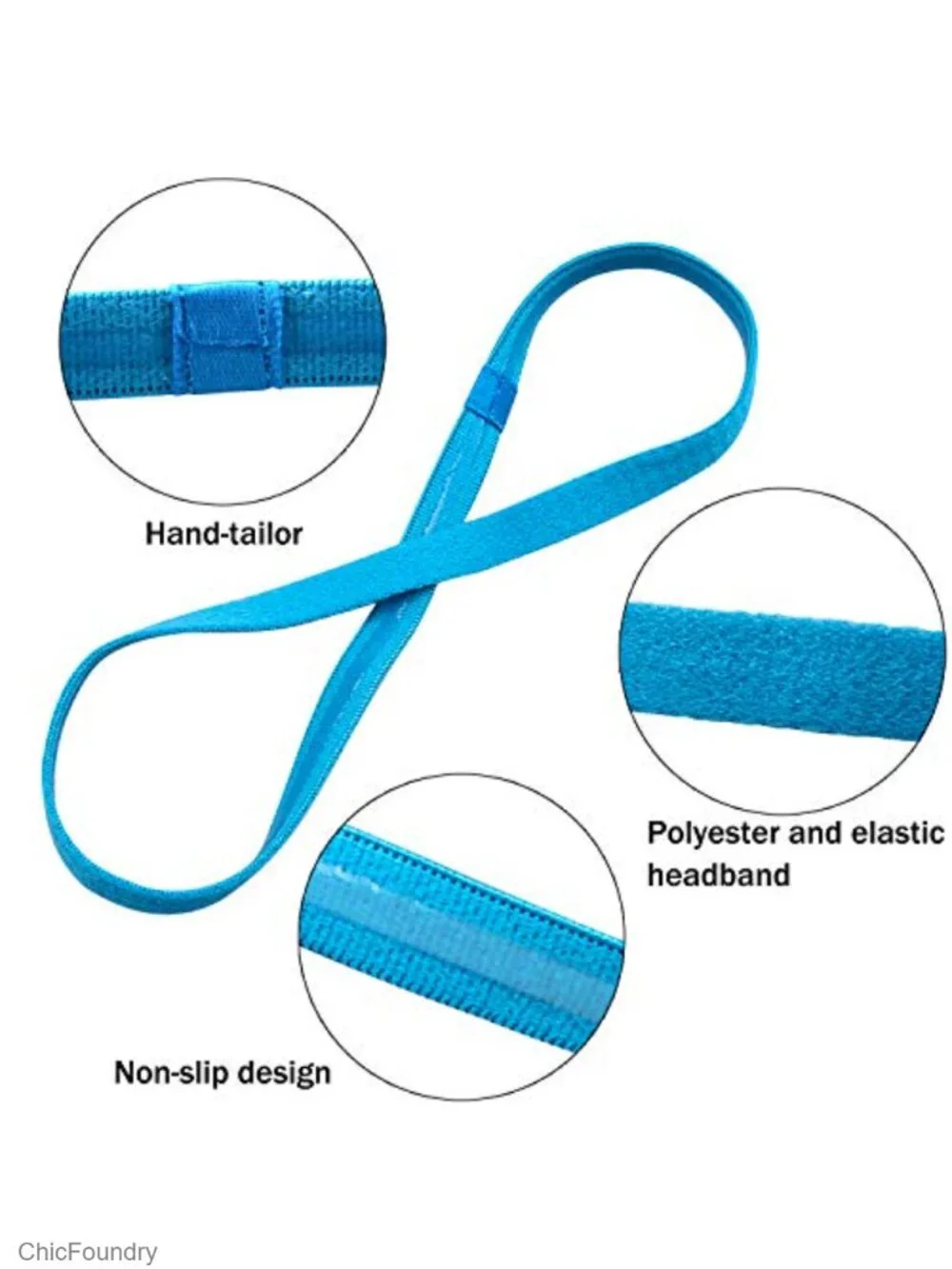 Non Slip Elastic Headbands for Workout Running Yoga - 20 Pack